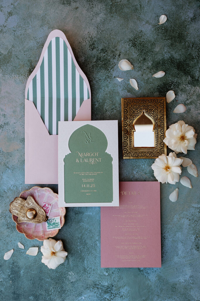 Marrakesh wedding stationery set