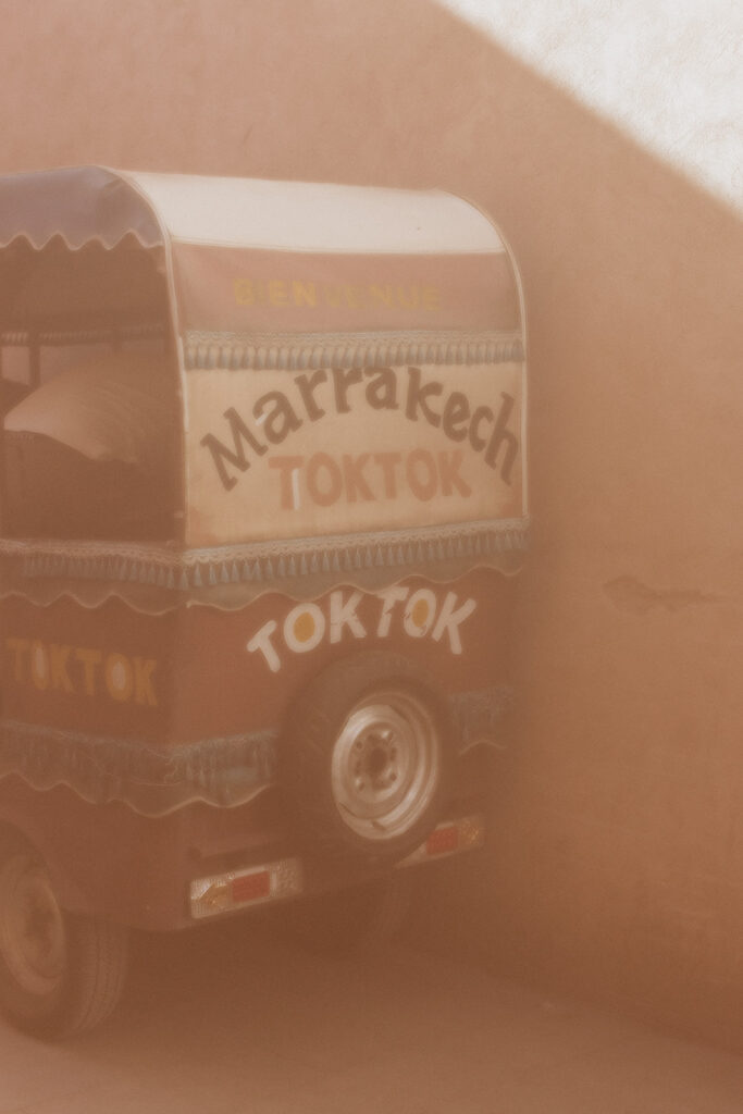 Vintage Marrakesh taxi with painted sign